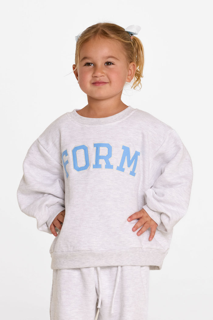 uniFORM Baby Crewneck - Heather Grey/Baby Blue