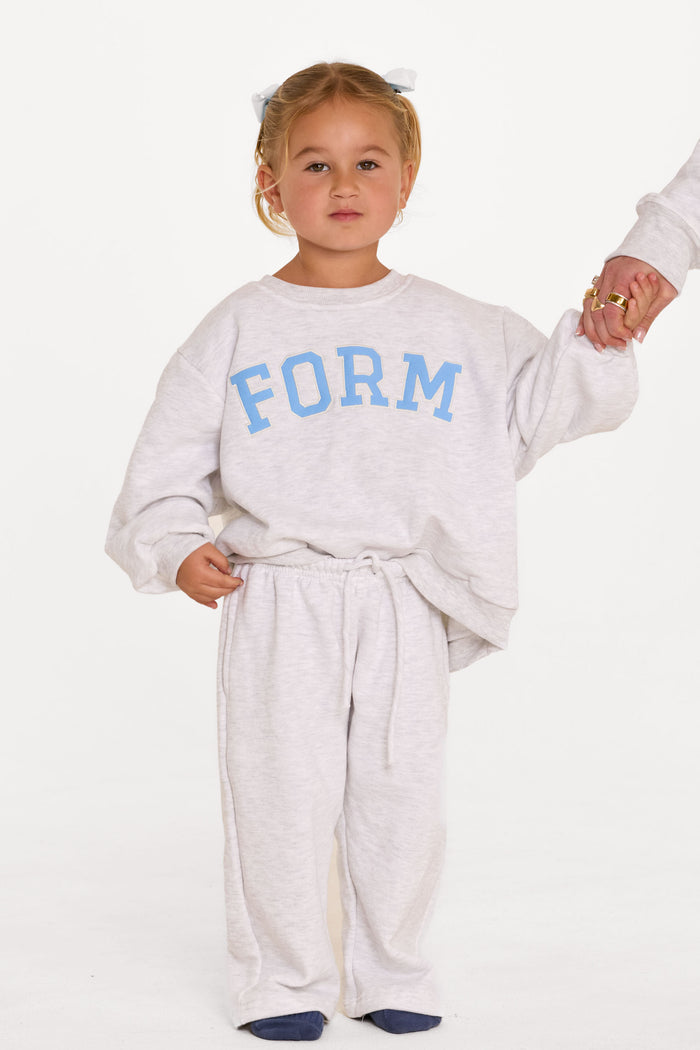 uniFORM Baby Crewneck - Heather Grey/Baby Blue