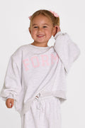 uniFORM Baby Crewneck - Heather Grey/Baby Pink