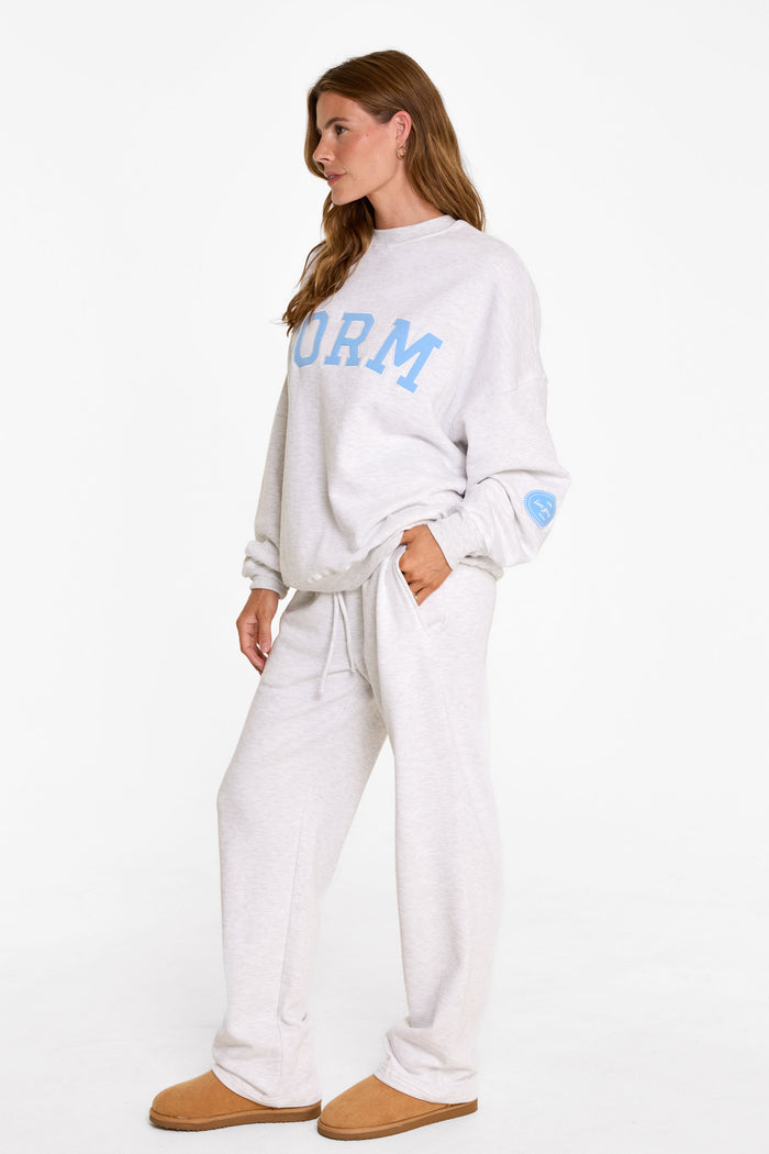 uniFORM Crewneck - Heather Grey/Baby Blue