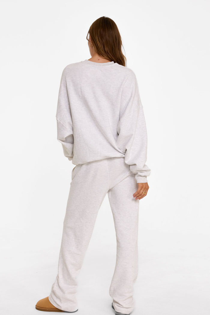 uniFORM Crewneck - Heather Grey/Baby Pink