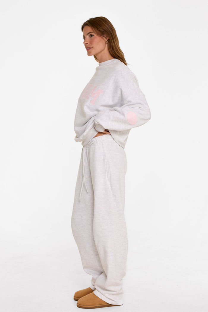 uniFORM Crewneck - Heather Grey/Baby Pink