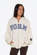 uniFORM Zip Up - Cream/Blue