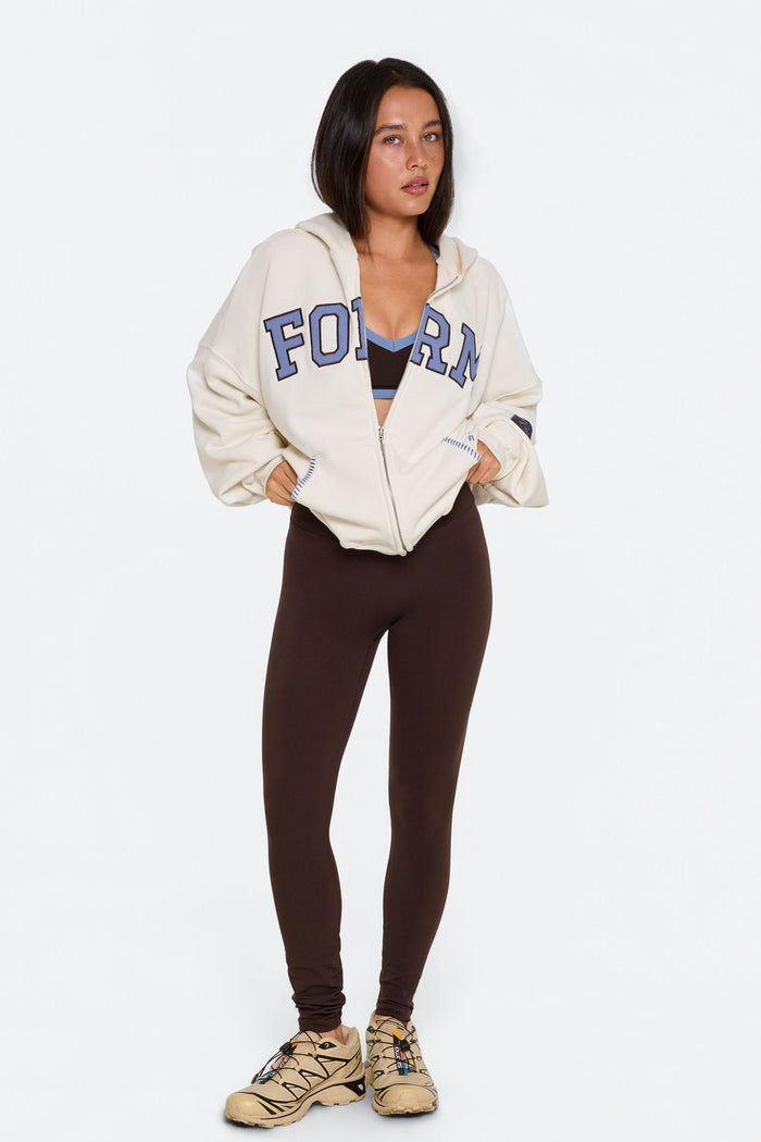 uniFORM Zip Up - Cream/Blue