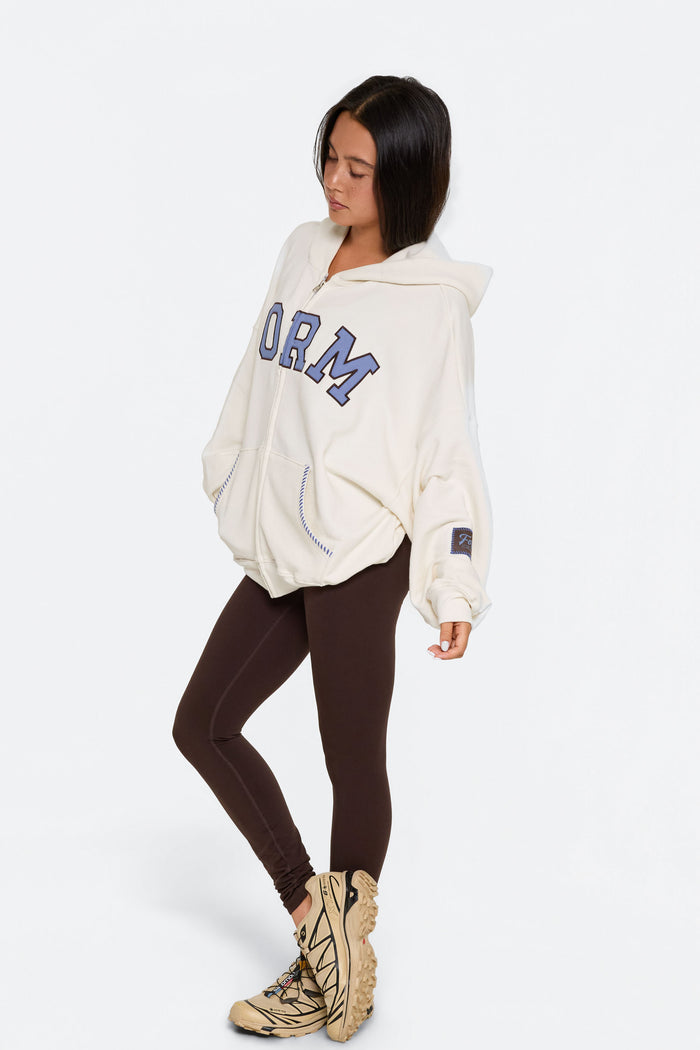 uniFORM Zip Up - Cream/Blue
