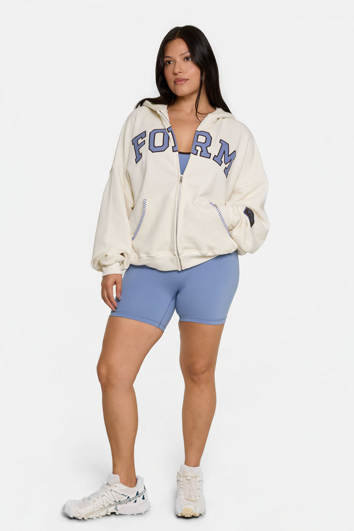 uniFORM Zip Up - Cream/Blue