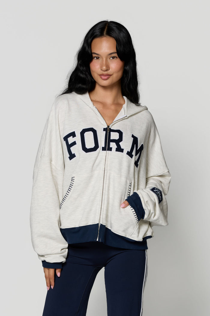 uniFORM Zip Up - Heather/Navy