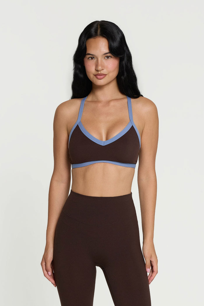 V-Neck Bra - Espresso/Glacier