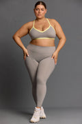 V-Neck Bra - Slate/Lemon