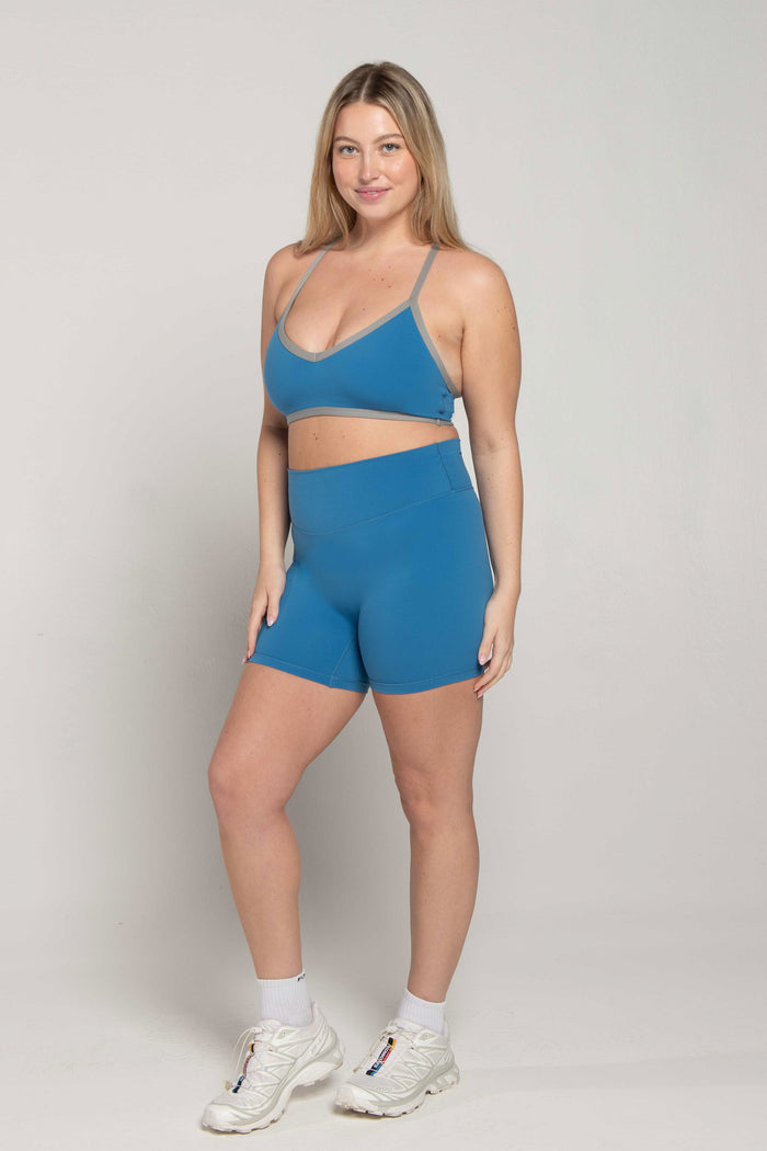 V-Neck Bra - Waves/Slate