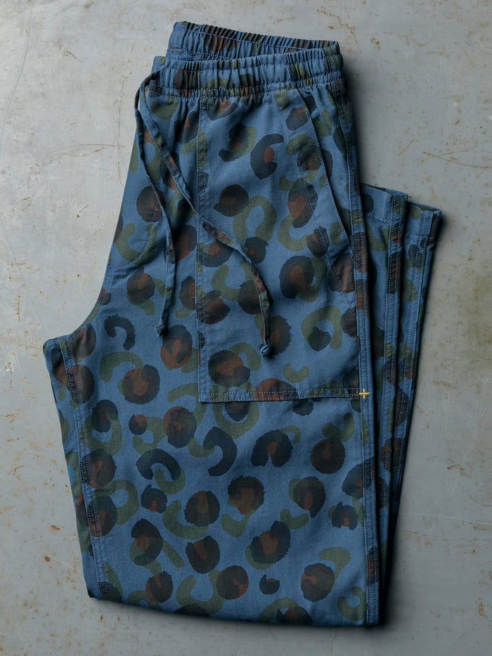 Dark Slate Gray ventura chore pant in blue rosette