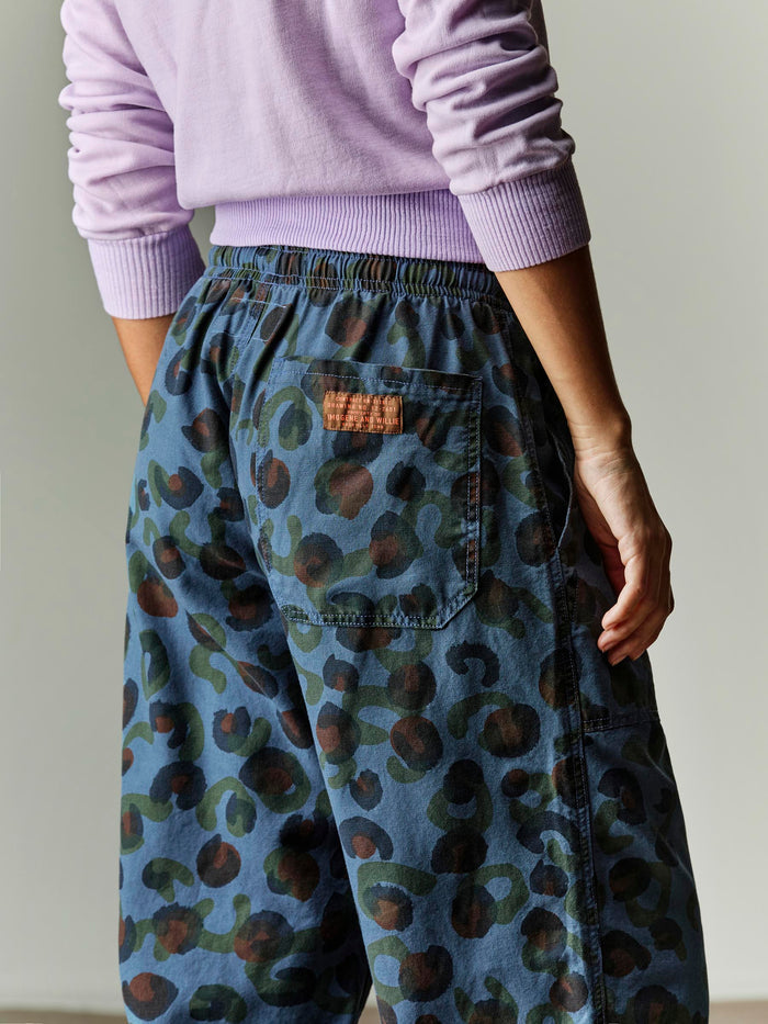 Gray ventura chore pant in blue rosette