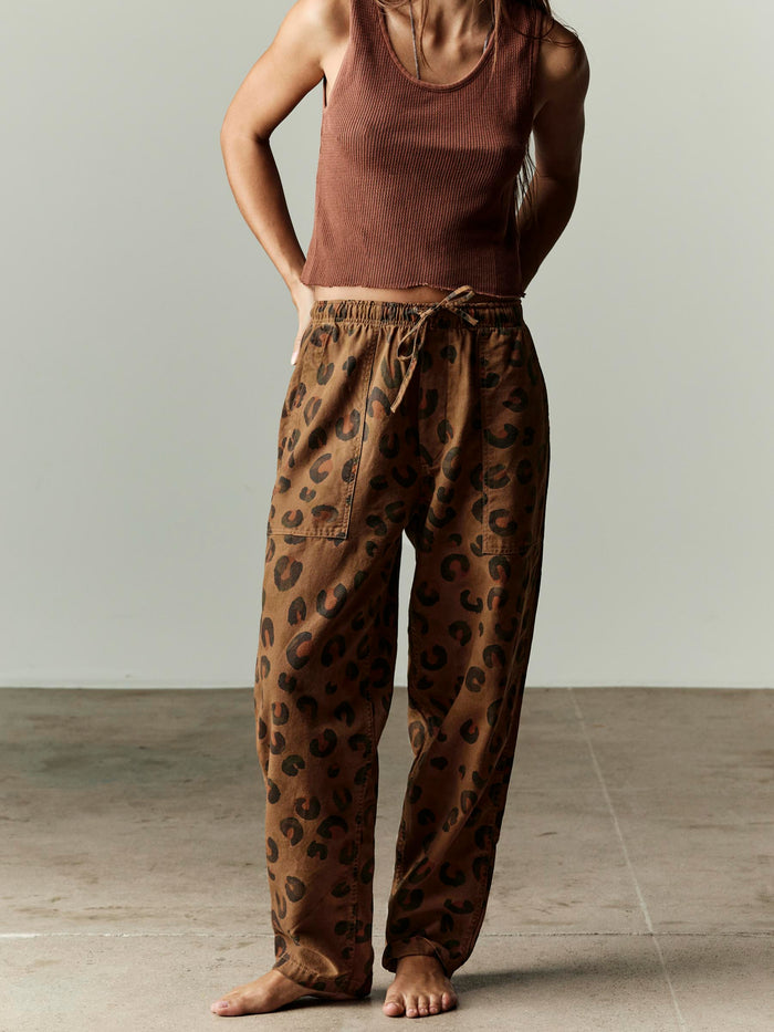 Gray ventura chore pant in brown rosette