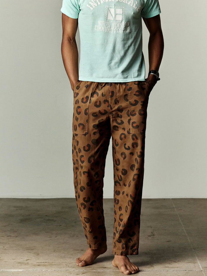 Dark Gray ventura chore pant in brown rosette