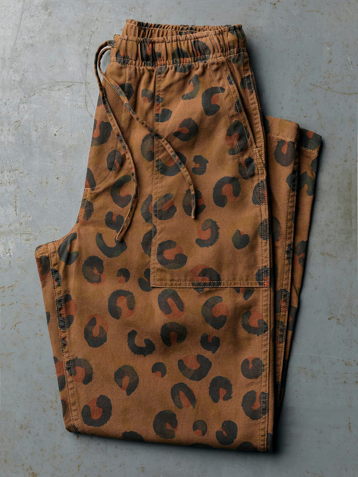 Dark Gray ventura chore pant in brown rosette
