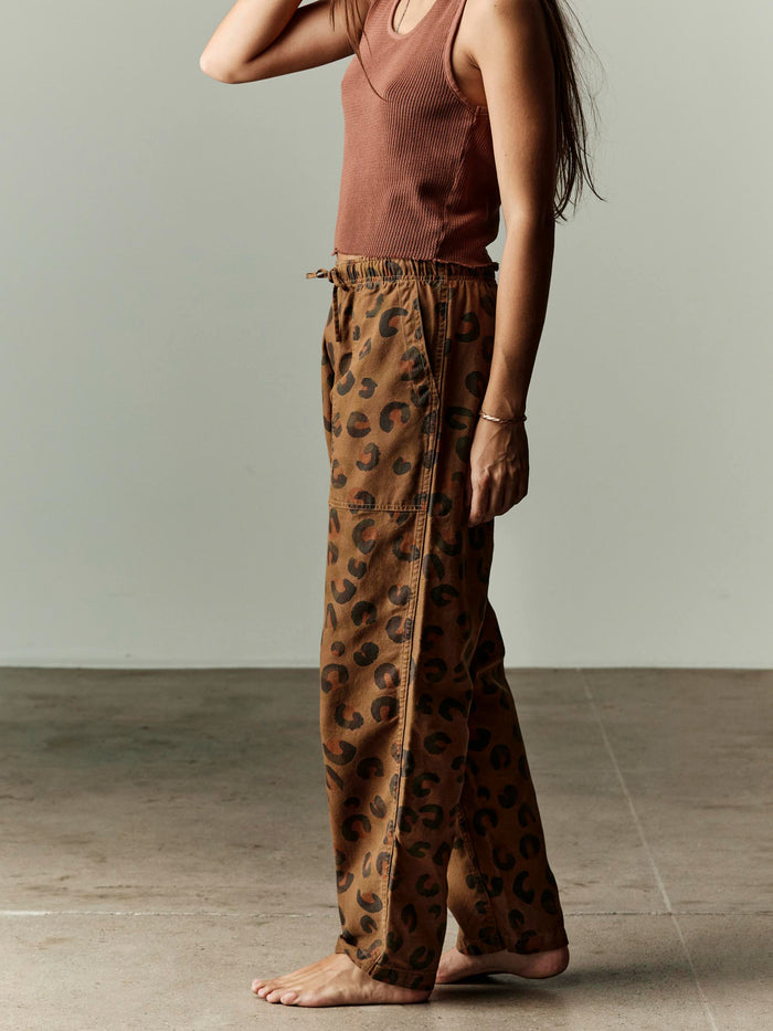 Dark Gray ventura chore pant in brown rosette