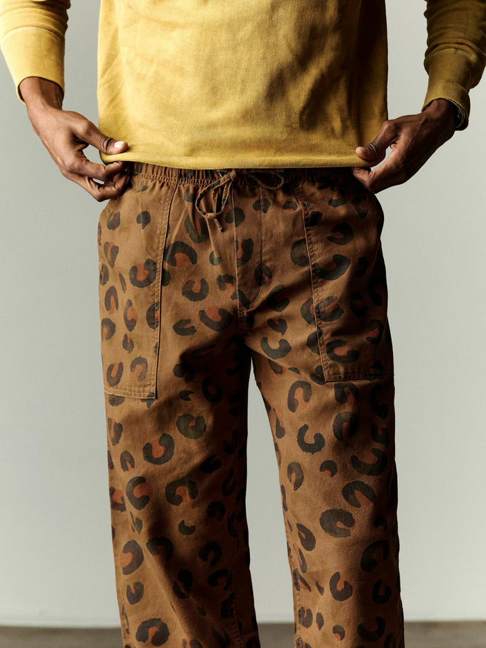 Gray ventura chore pant in brown rosette