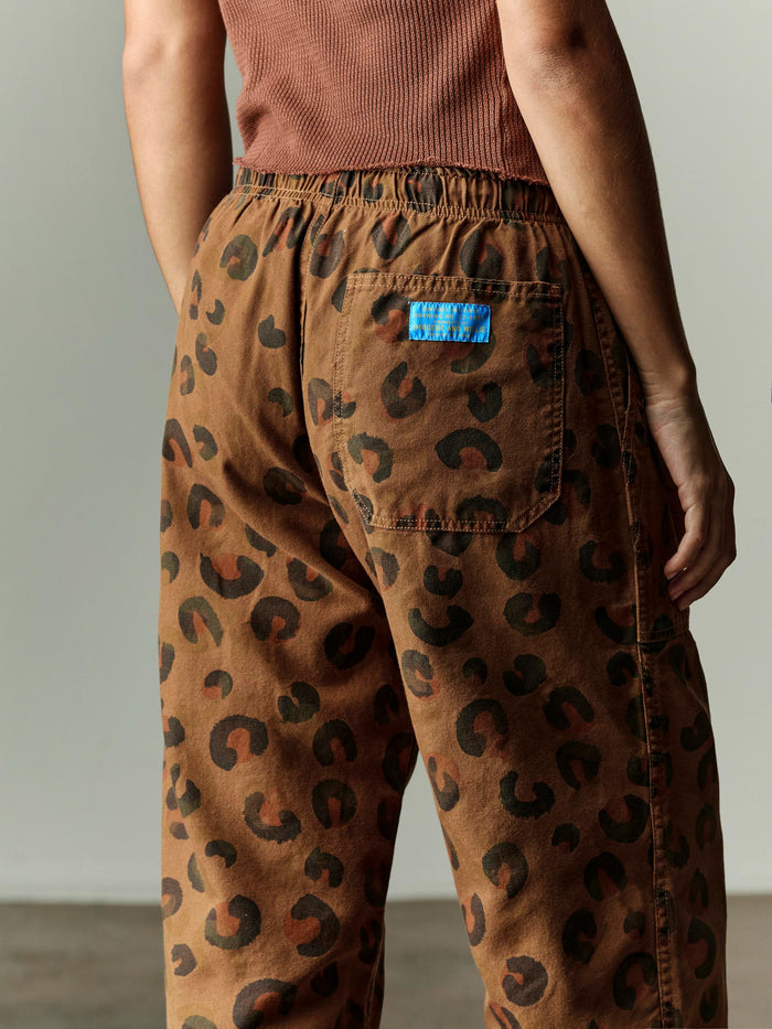 Black ventura chore pant in brown rosette
