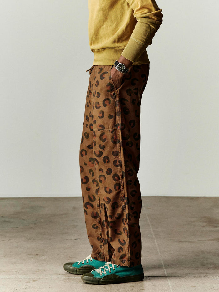 Gray ventura chore pant in brown rosette
