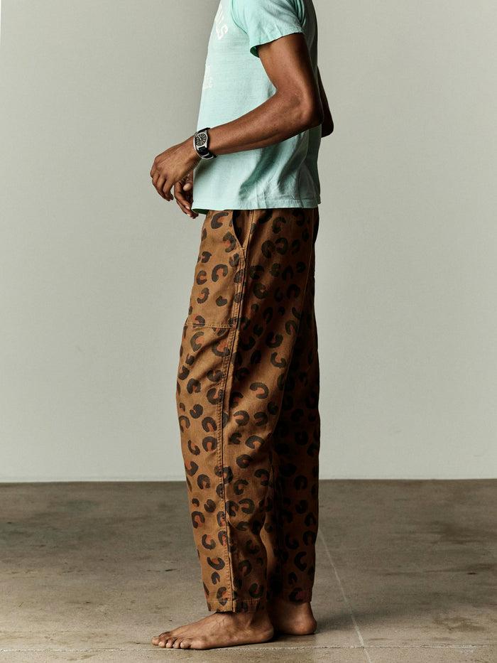 Dark Gray ventura chore pant in brown rosette
