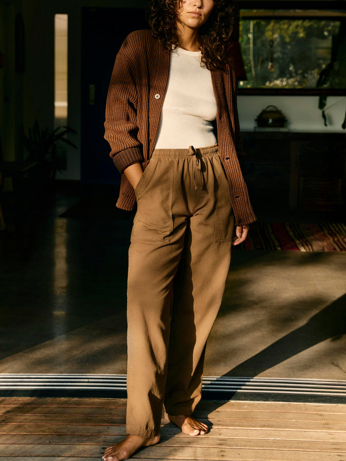 Black ventura chore pant in field tan
