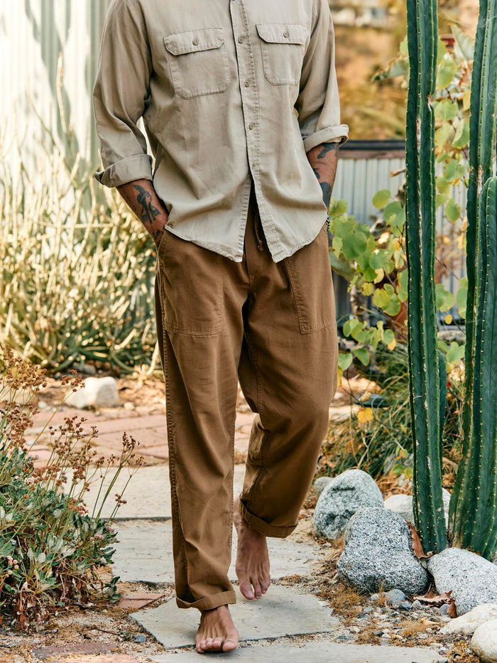 Rosy Brown ventura chore pant in field tan