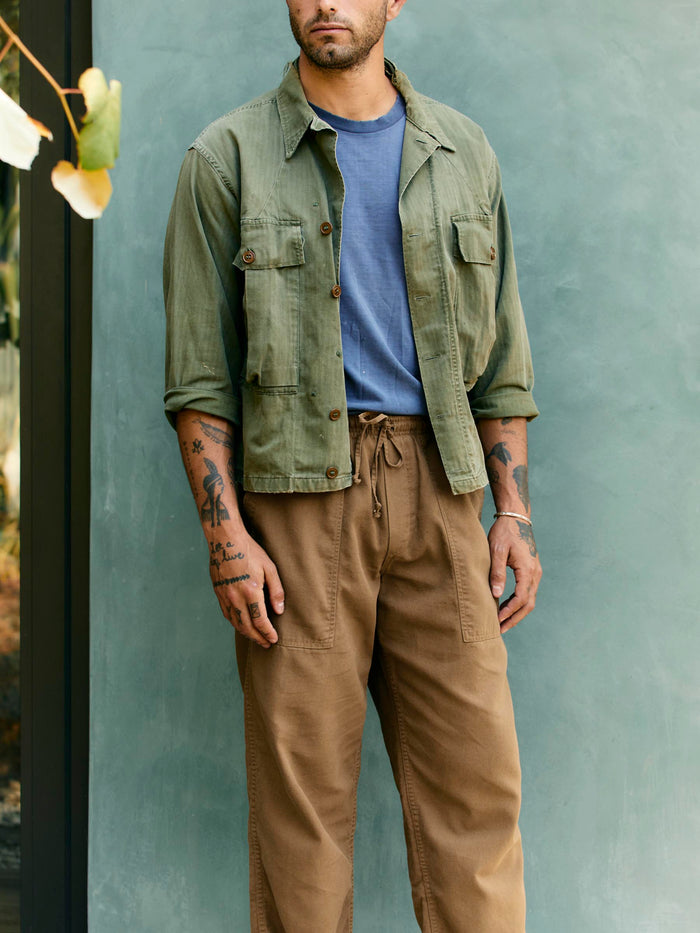 Slate Gray ventura chore pant in field tan