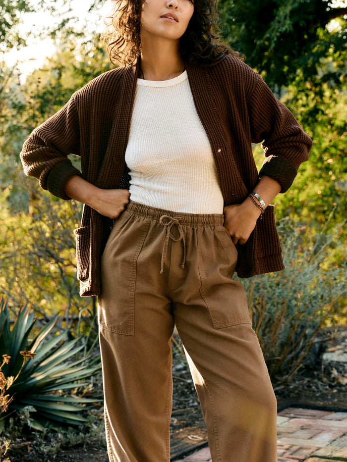 Dark Slate Gray ventura chore pant in field tan