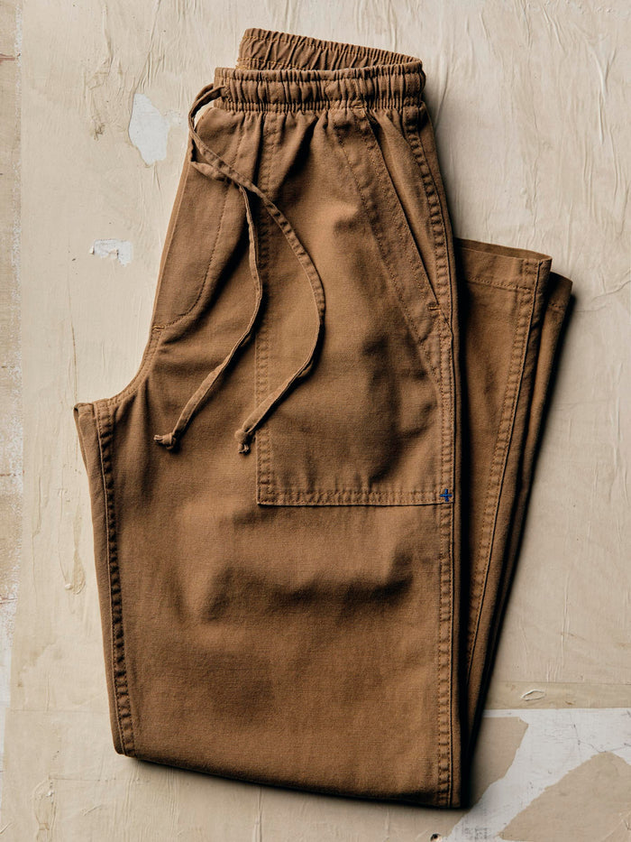 Dark Gray ventura chore pant in field tan
