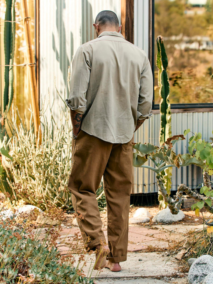 Rosy Brown ventura chore pant in field tan