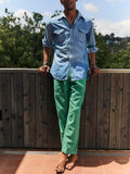 Dark Slate Gray ventura chore pant in jade