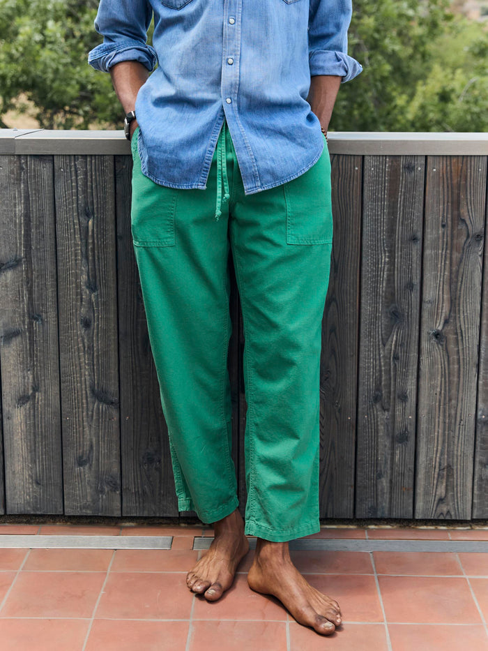 Dark Slate Gray ventura chore pant in jade