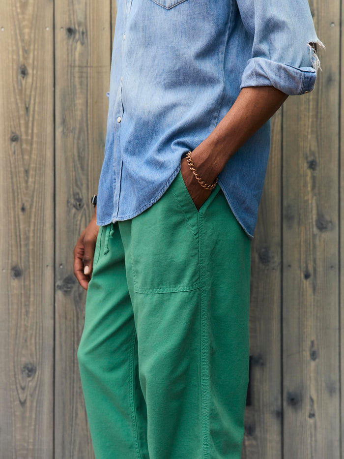 Slate Gray ventura chore pant in jade