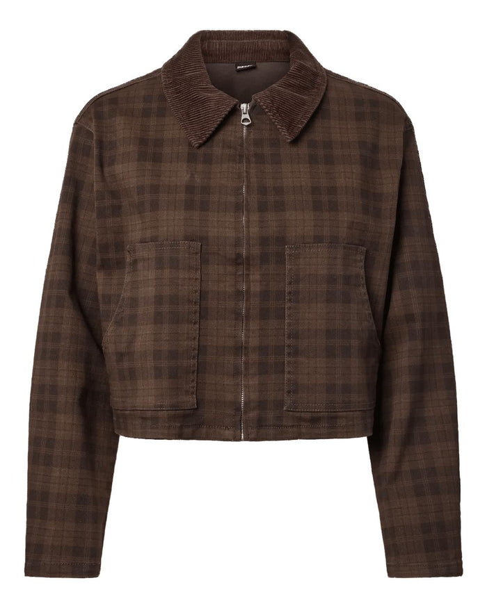 VERA SHORT JACKET - BROWN CHECK