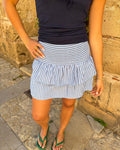 VIOLA RUFFLE TOP/SKIRT - BLUE