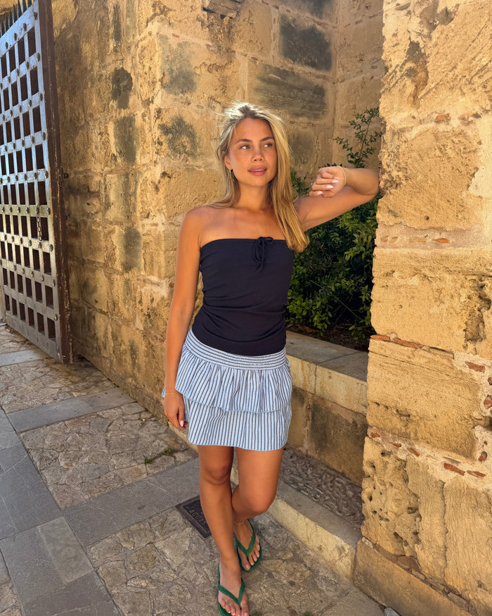 VIOLA RUFFLE TOP/SKIRT - BLUE