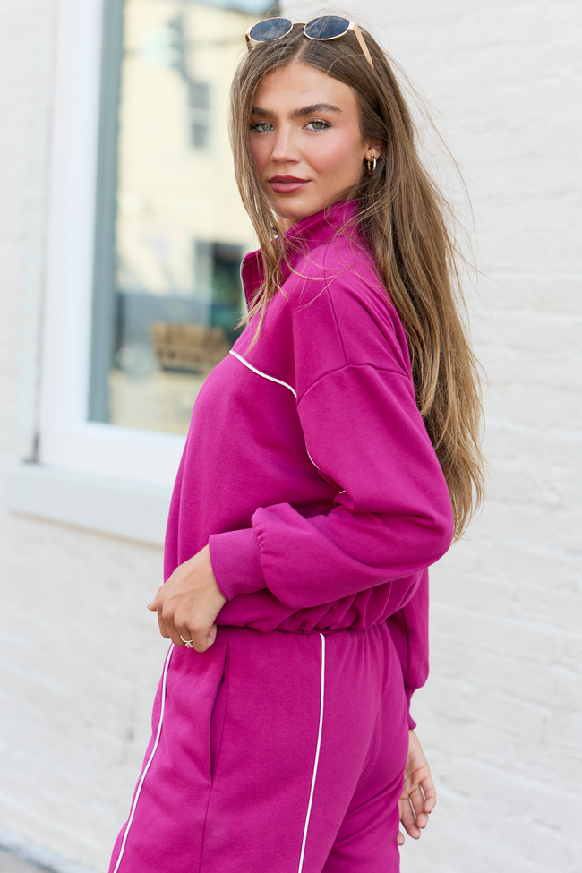 Walk It Out Magenta Track Jacket