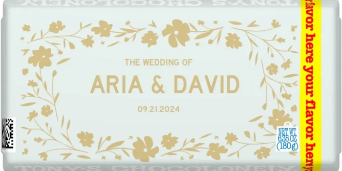 floral wedding favor-Tony’s Chocolonely United States