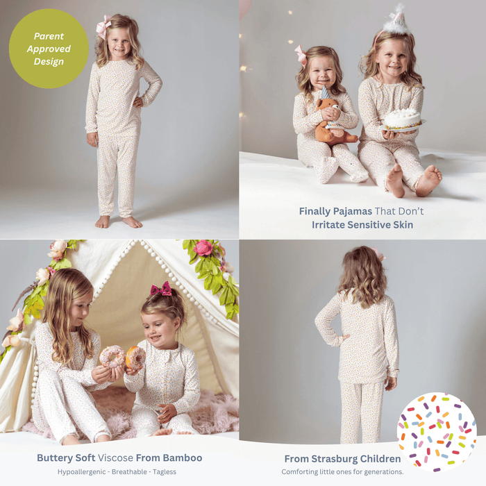 Wildflower Bamboo Pajamas for Kids – Two Piece Set