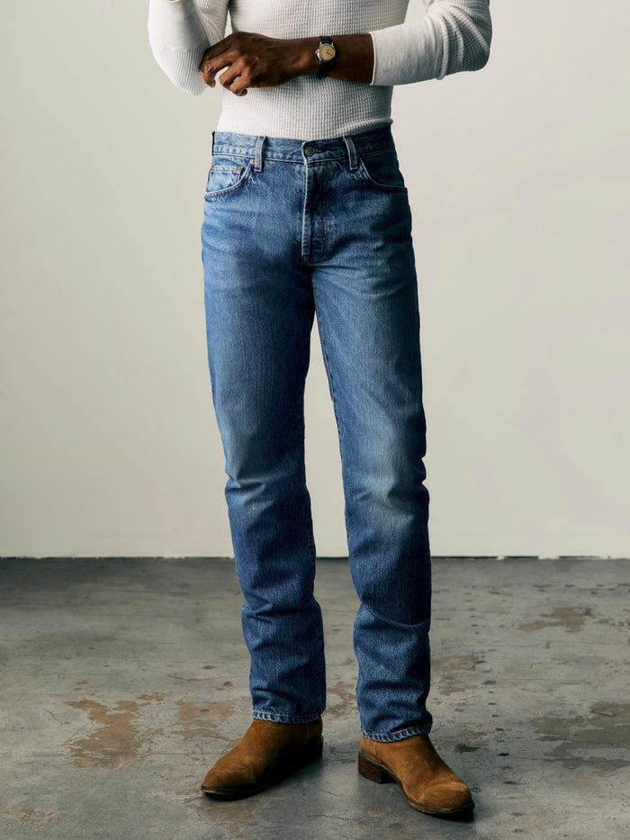 Gray willie washed natural indigo
