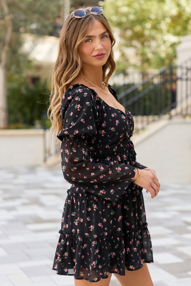 Winslow Black Floral Dress SALE