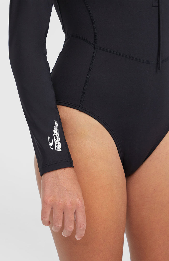 Women Of The Wave Long-Sleeve Surf Suit. | Black Out