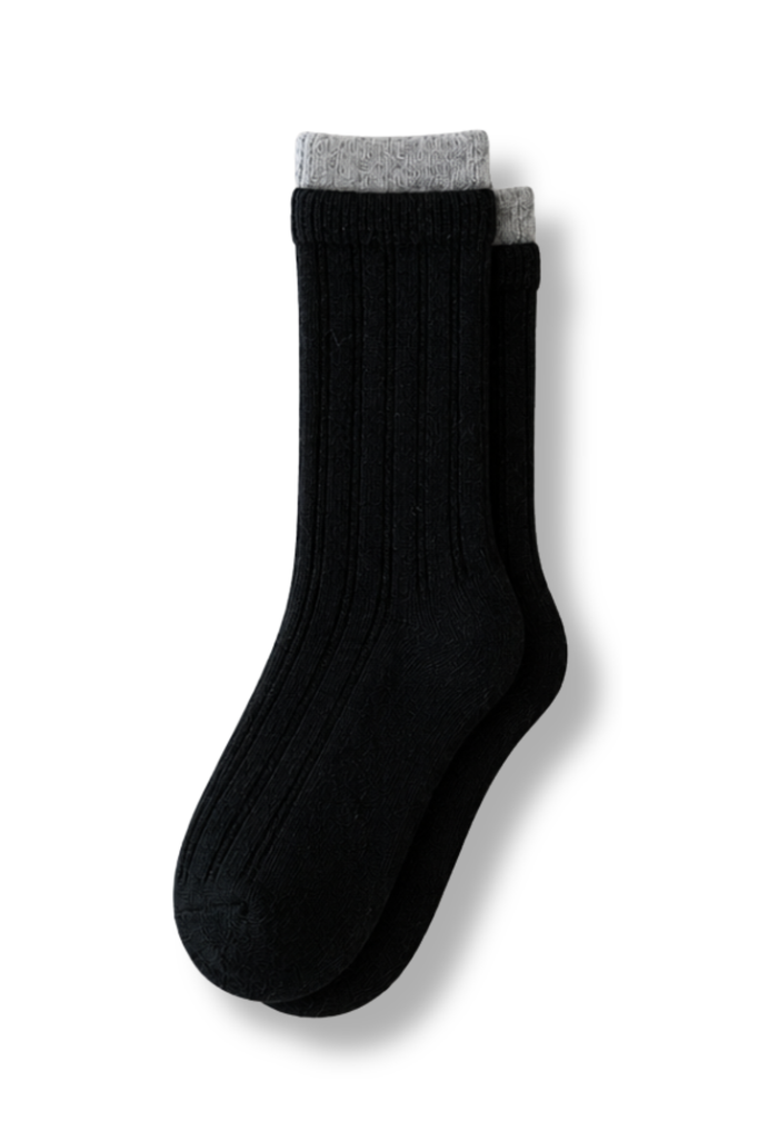Wool Lite Crew Socks - Black