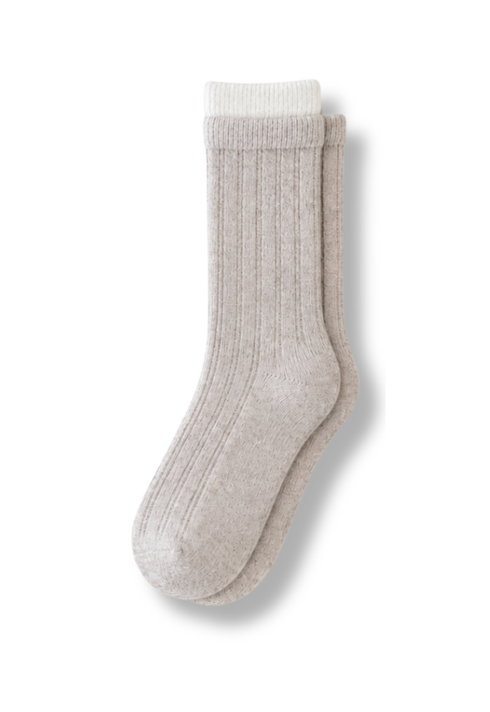 Wool Lite Crew Socks - Oatmeal