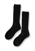 Wool Mid-Calf Socks - Black