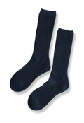 Wool Mid-Calf Socks - Navy