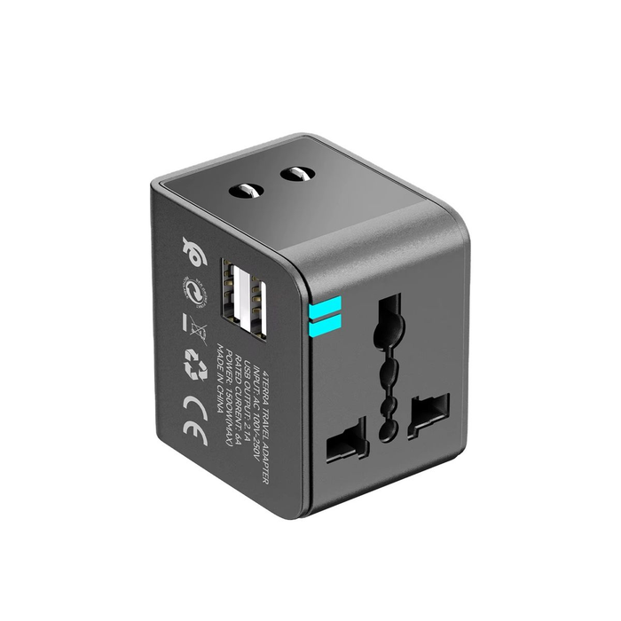 Worldwide Universal Travel Adapter Dual USB Fast Charging Power Plug for UK